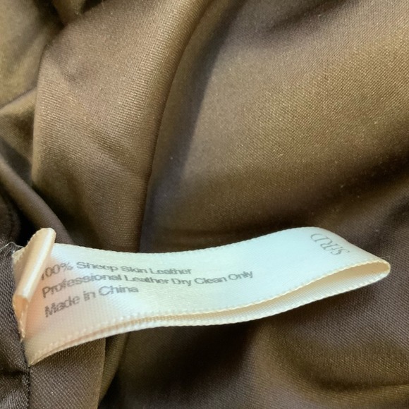 Society For Rational Dress Brown Sheep Leather Gathered Waist Skirt size M - Picture 6 of 6